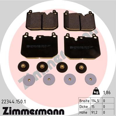 Placute frana ZIMMERMANN 22344.150.1