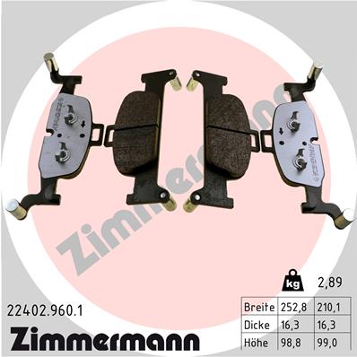 Placute frana ZIMMERMANN 22402.960.1