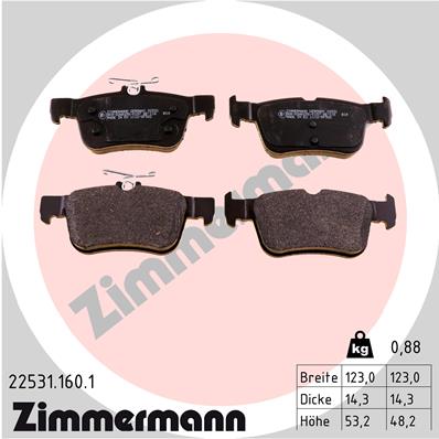 Placute frana ZIMMERMANN 22531.160.1