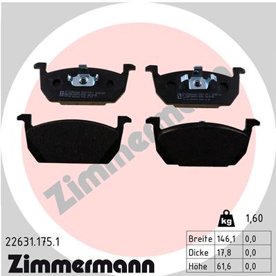 Placute frana ZIMMERMANN 22631.175.1