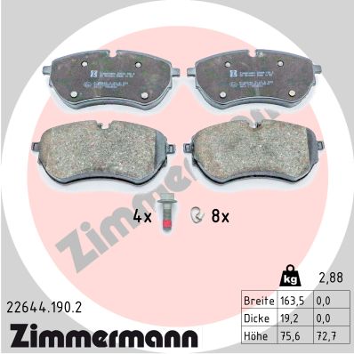 Placute frana ZIMMERMANN 22644.190.2