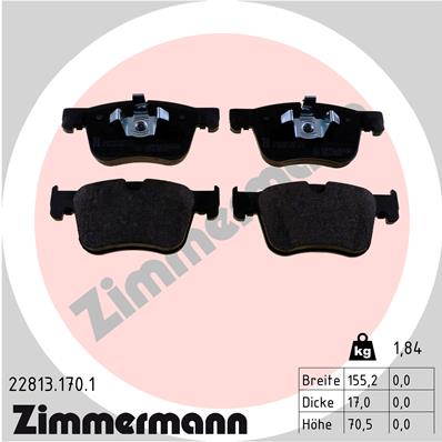 Placute frana ZIMMERMANN 22813.170.1