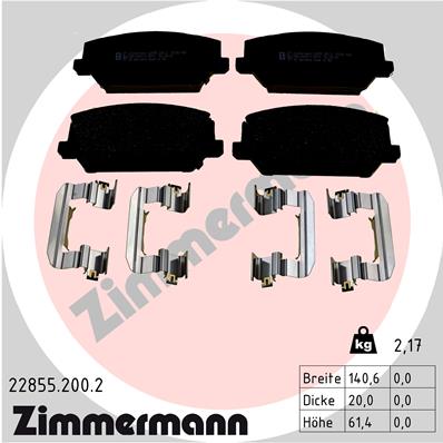 Placute frana ZIMMERMANN 22855.200.2