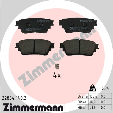 Placute frana ZIMMERMANN 22864.140.2