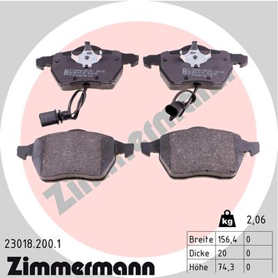 Placute frana ZIMMERMANN 23018.200.1