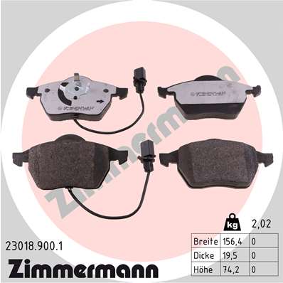 Placute frana ZIMMERMANN 23018.900.1