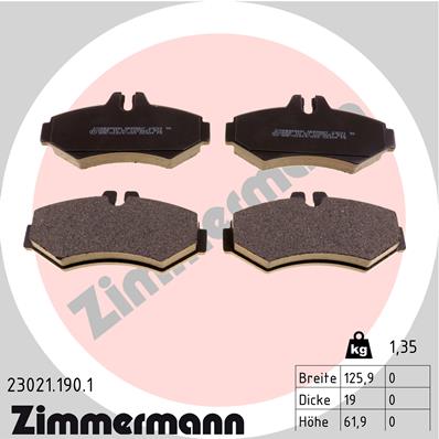 Placute frana ZIMMERMANN 23021.190.1