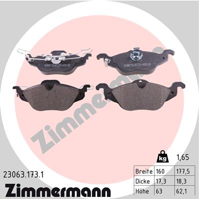 Placute frana ZIMMERMANN 23063.173.1