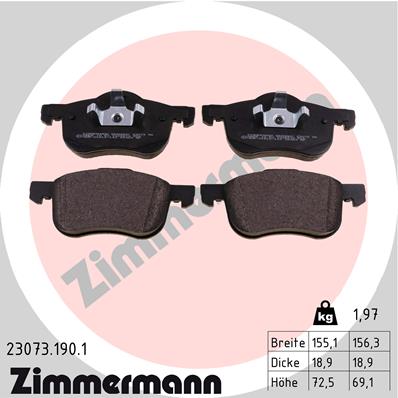 Placute frana ZIMMERMANN 23073.190.1