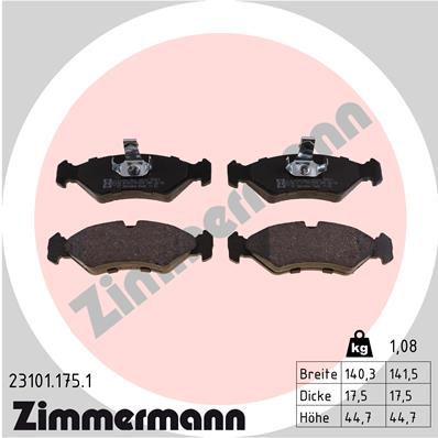Placute frana ZIMMERMANN 23101.175.1