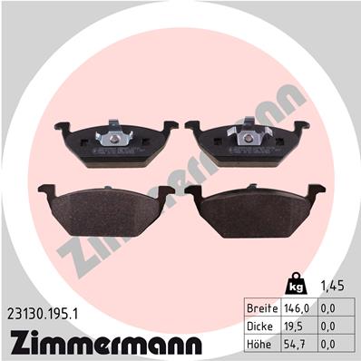 Placute frana ZIMMERMANN 23130.195.1