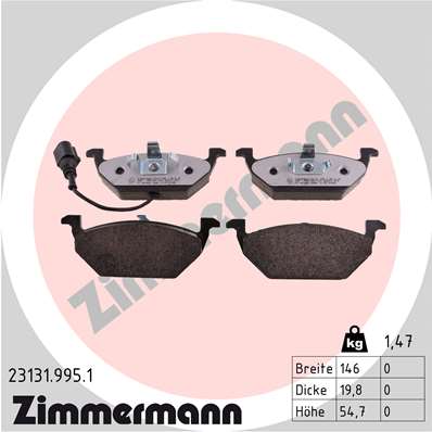 Placute frana ZIMMERMANN 23131.995.1