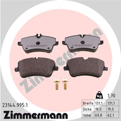 Placute frana ZIMMERMANN 23144.995.1