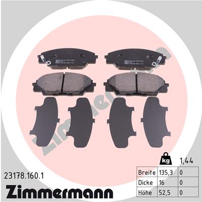 Placute frana ZIMMERMANN 23178.160.1