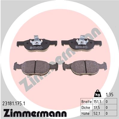 Placute frana ZIMMERMANN 23181.175.1