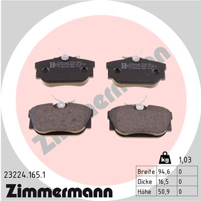 Placute frana ZIMMERMANN 23224.165.1