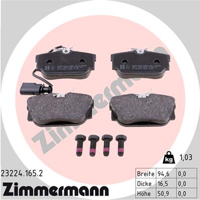 Placute frana ZIMMERMANN 23224.165.2