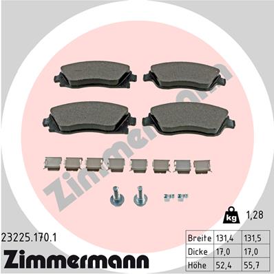 Placute frana ZIMMERMANN 23225.170.1