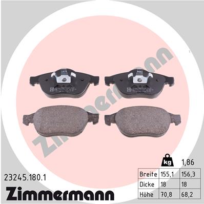 Placute frana ZIMMERMANN 23245.180.1