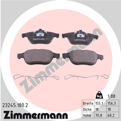 Placute frana ZIMMERMANN 23245.180.2