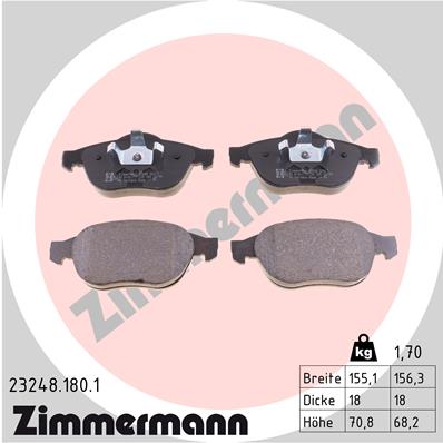 Placute frana ZIMMERMANN 23248.180.1