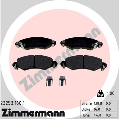 Placute frana ZIMMERMANN 23253.160.1