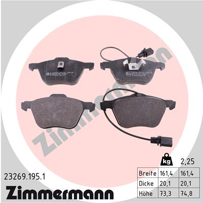 Placute frana ZIMMERMANN 23269.195.1