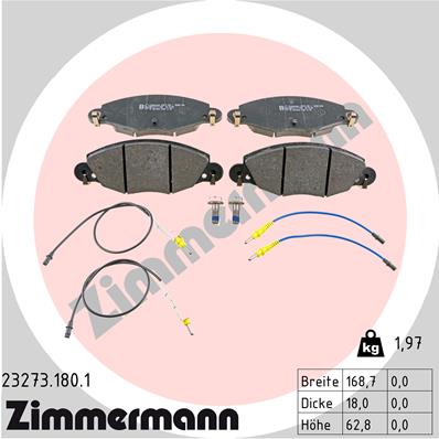 Placute frana ZIMMERMANN 23273.180.1
