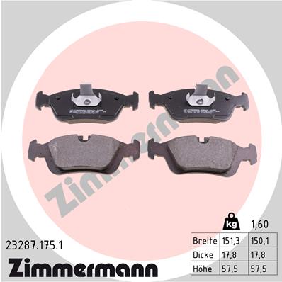 Placute frana ZIMMERMANN 23287.175.1
