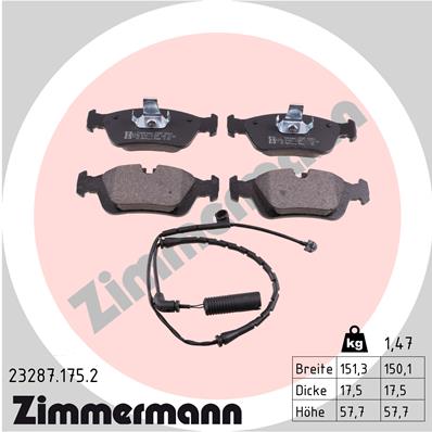 Placute frana ZIMMERMANN 23287.175.2