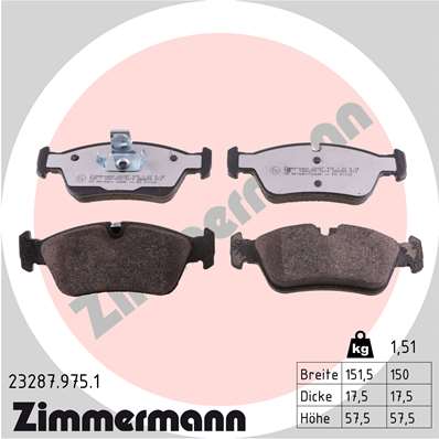 Placute frana ZIMMERMANN 23287.975.1