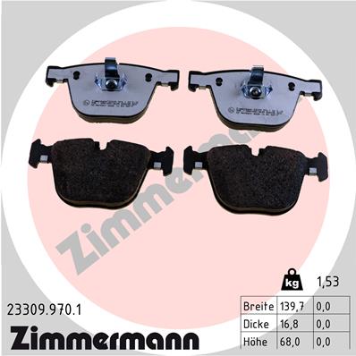 Placute frana ZIMMERMANN 23309.970.1