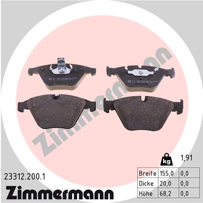 Placute frana ZIMMERMANN 23312.200.1