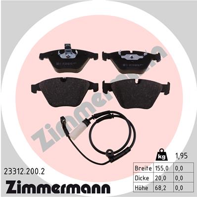 Placute frana ZIMMERMANN 23312.200.2