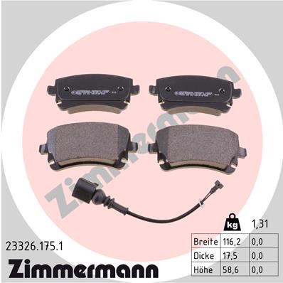 Placute frana ZIMMERMANN 23326.175.1