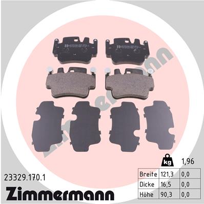 Placute frana ZIMMERMANN 23329.170.1