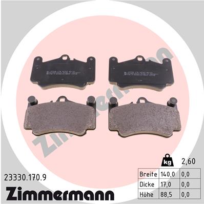 Placute frana ZIMMERMANN 23330.170.9