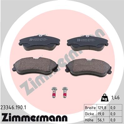 Placute frana ZIMMERMANN 23346.190.1