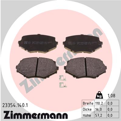 Placute frana ZIMMERMANN 23354.140.1