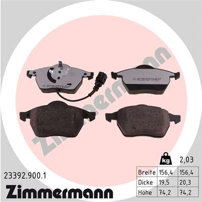 Placute frana ZIMMERMANN 23392.900.1