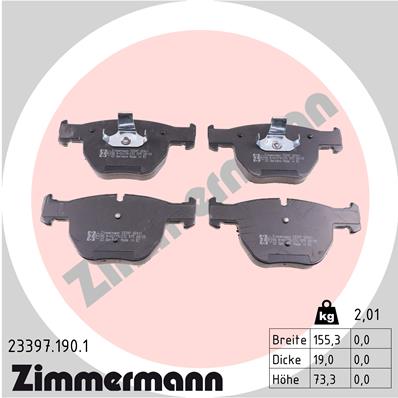 Placute frana ZIMMERMANN 23397.190.1
