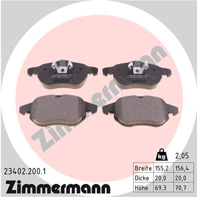Placute frana ZIMMERMANN 23402.200.1