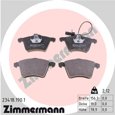 Placute frana ZIMMERMANN 23418.190.1