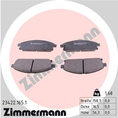 Placute frana ZIMMERMANN 23422.165.1