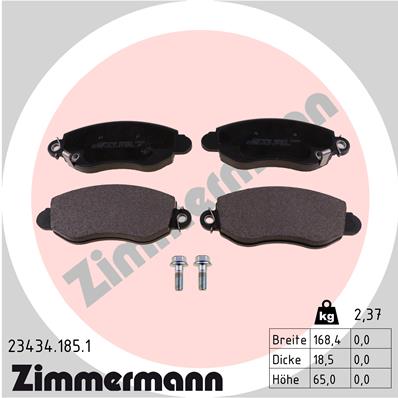 Placute frana ZIMMERMANN 23434.185.1