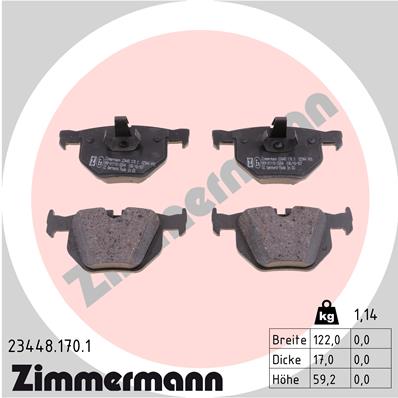 Placute frana ZIMMERMANN 23448.170.1