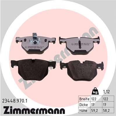 Placute frana ZIMMERMANN 23448.970.1