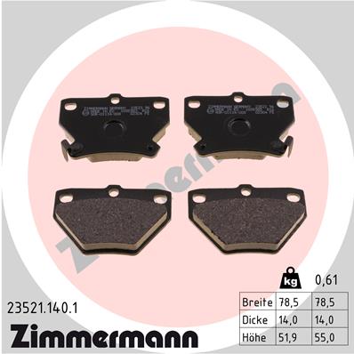 Placute frana ZIMMERMANN 23521.140.1