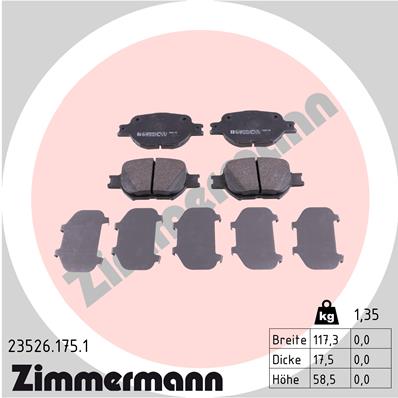 Placute frana ZIMMERMANN 23526.175.1