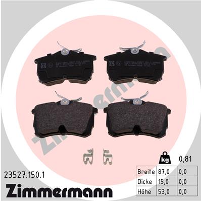 Placute frana ZIMMERMANN 23527.150.1